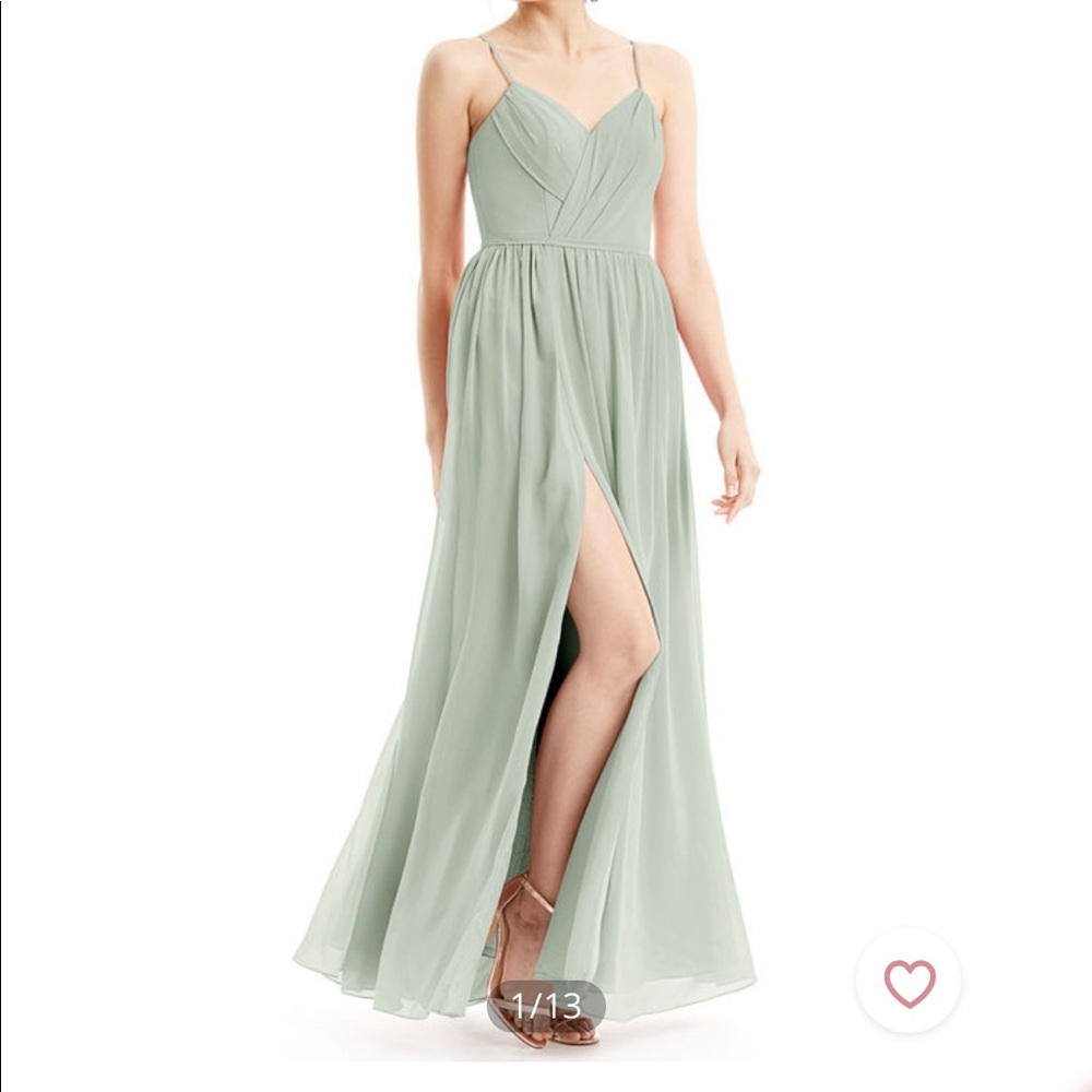 Azazie Silver Bridesmaid dress Cora (Pockets)